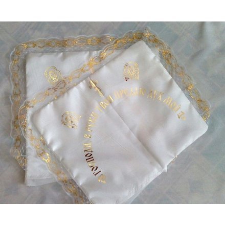 Наволочка для подушки гроба Ангелы с золотом  RM-05-11-01