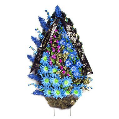 Надпись на ленте на траурном венке золотом